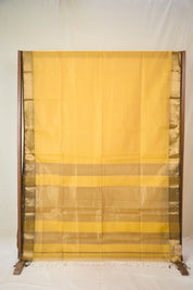 Yellow Maheshwari Saree - SRYMS1079