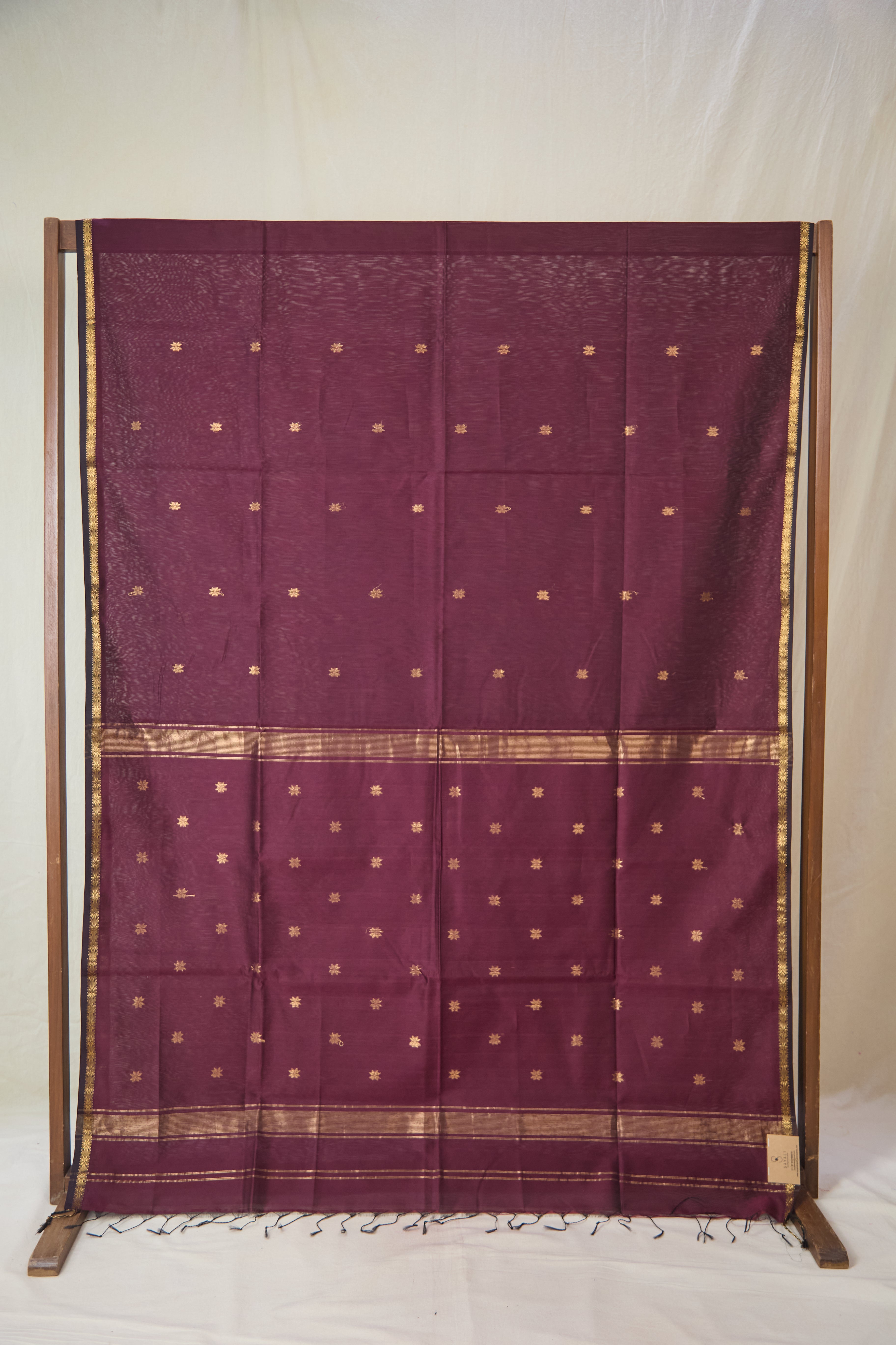 Wine Maheshwari Saree - SRWMS1067