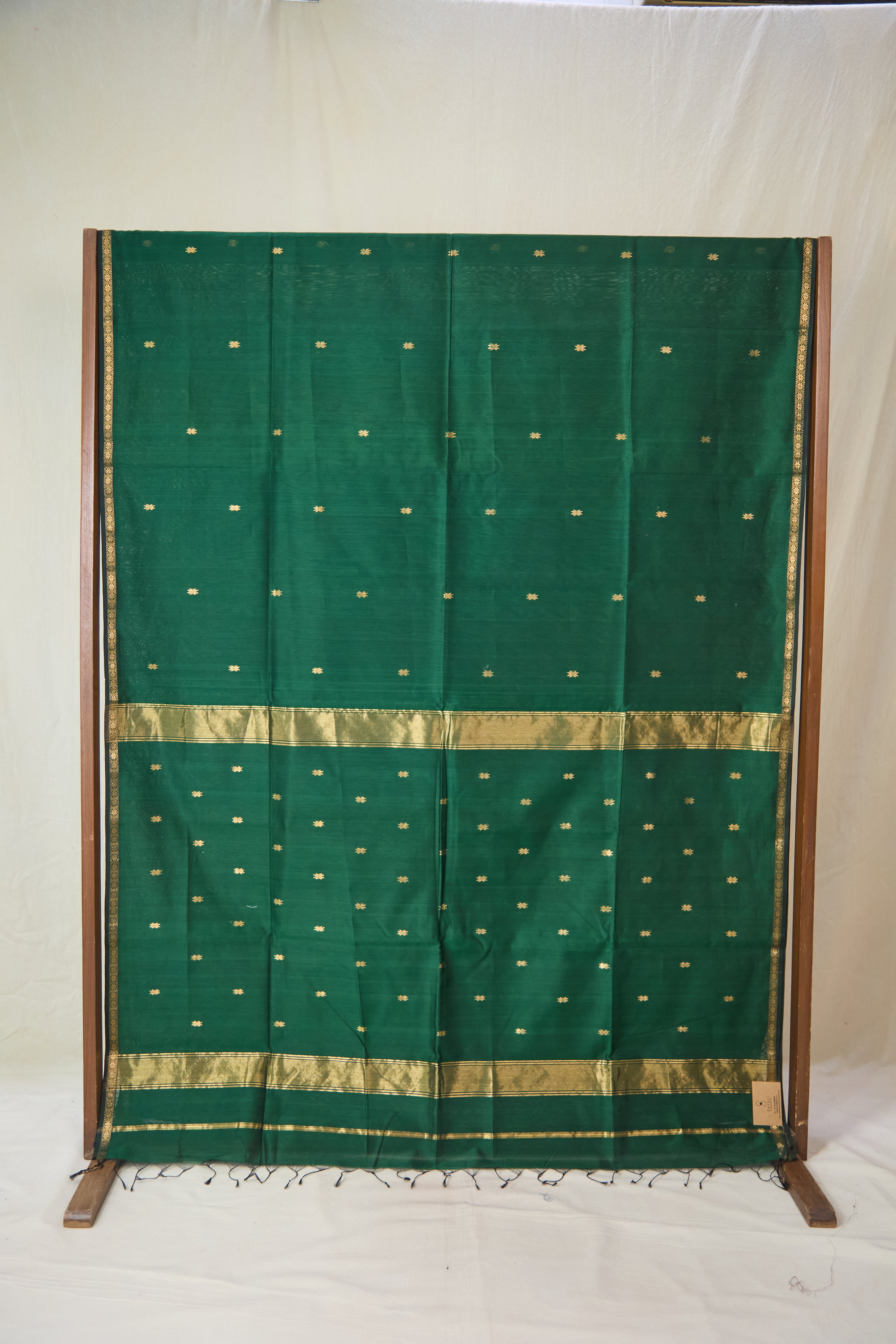 Green Maheshwari Saree - SRGMS1068