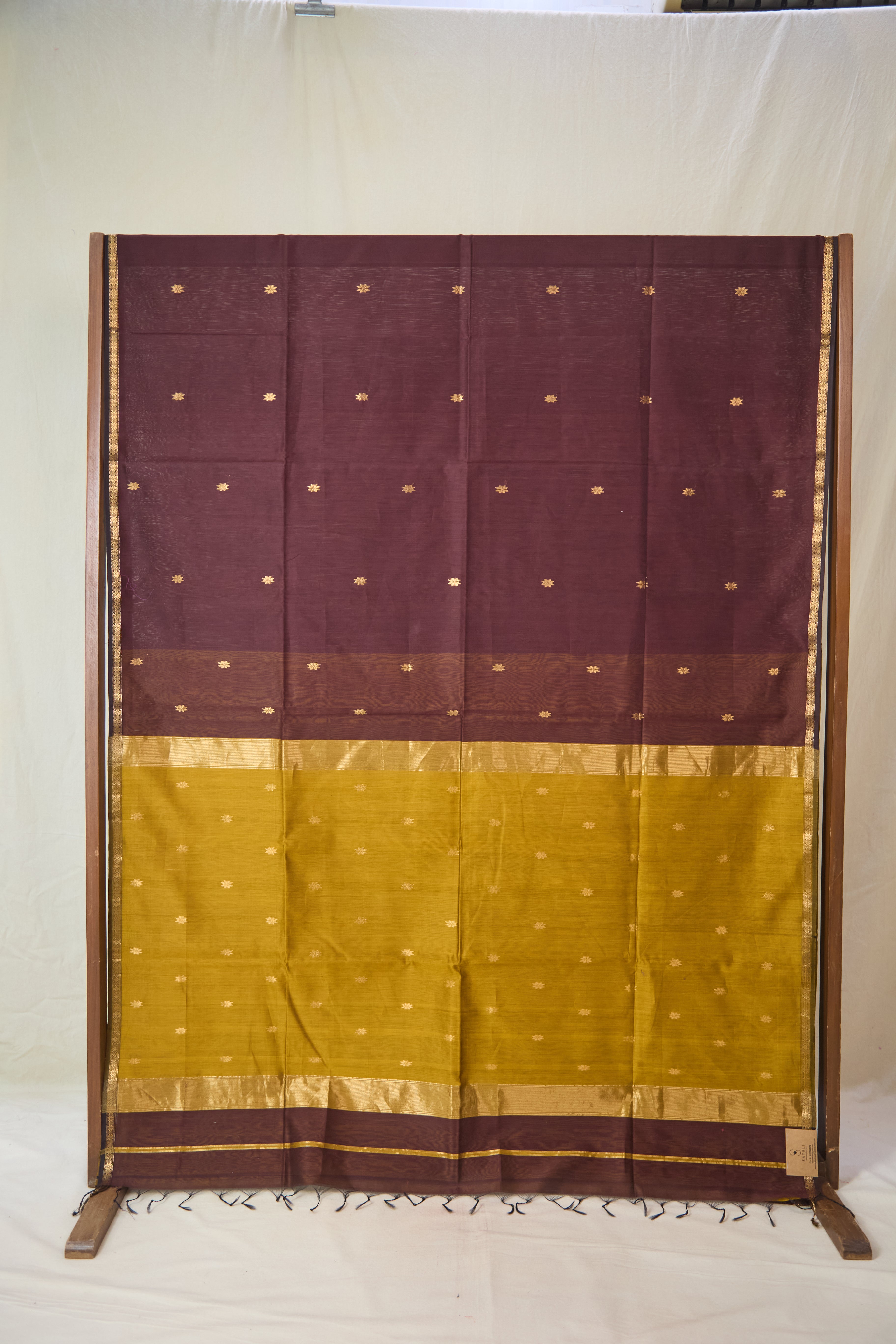 Coffee Brown Maheshwari Saree - SRCBMS1070