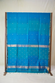 Blue Maheshwari Saree - SRBMS1071