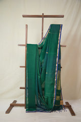 Green Maheshwari Saree - SRGMS1065