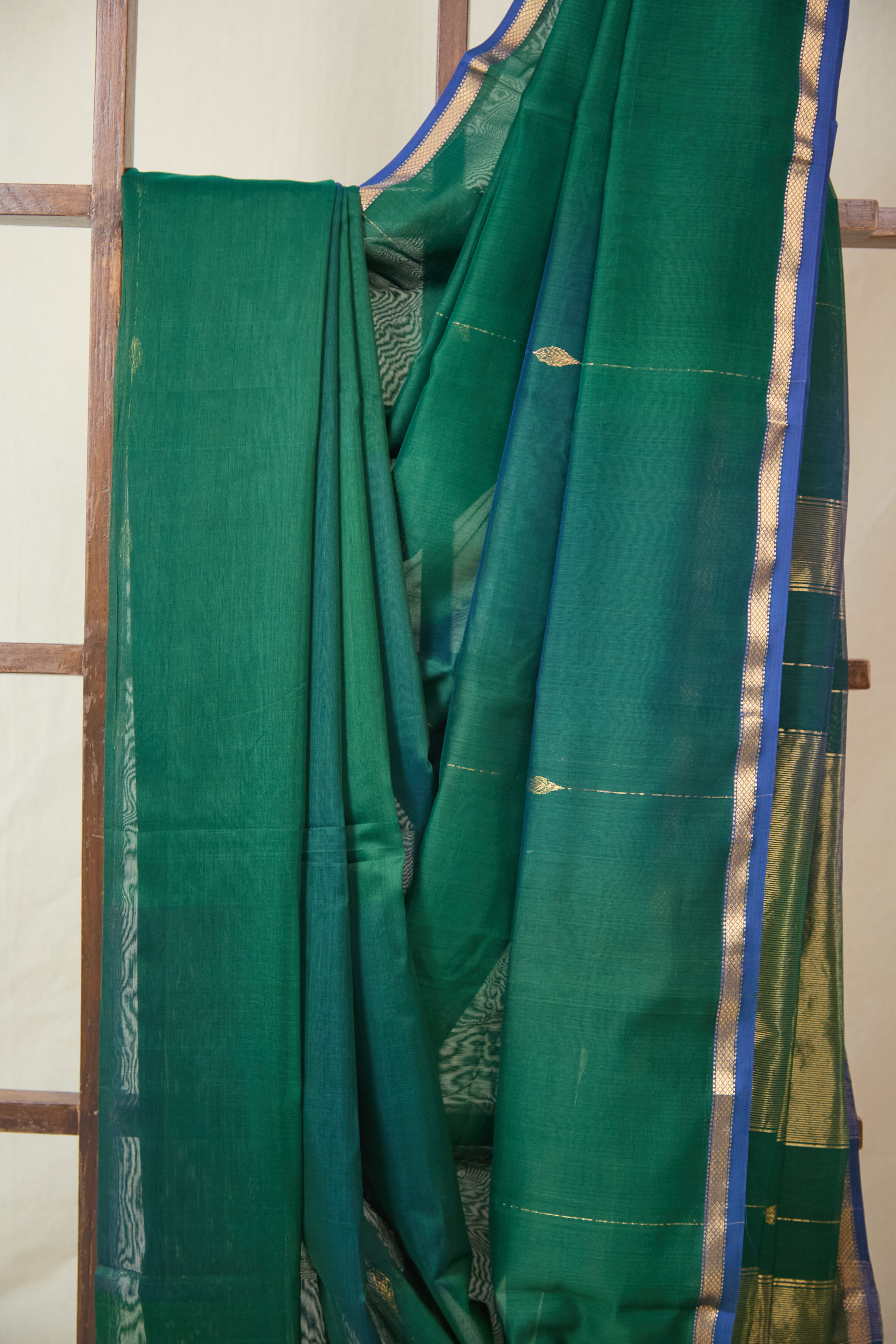 Green Maheshwari Saree - SRGMS1065