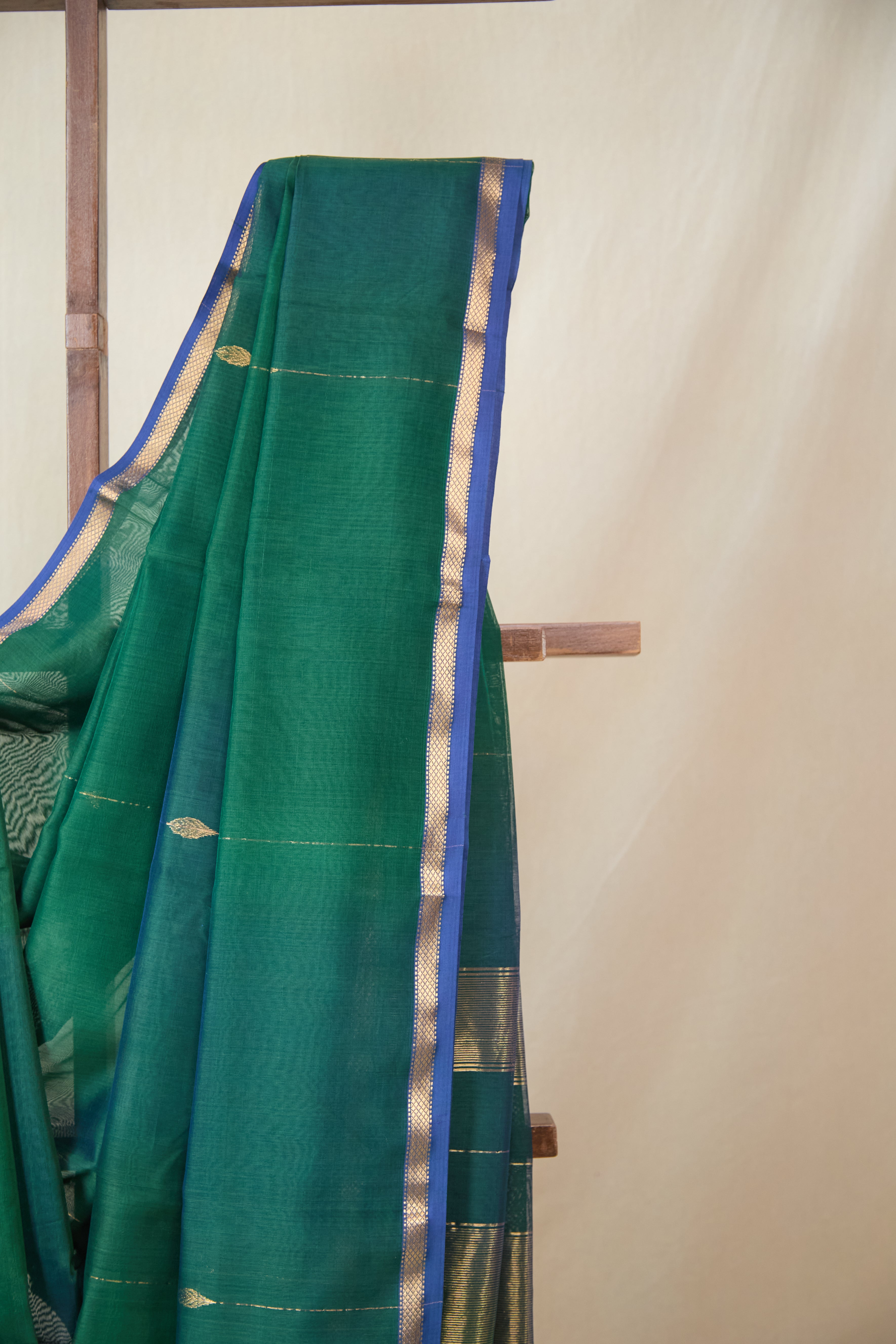 Green Maheshwari Saree - SRGMS1065