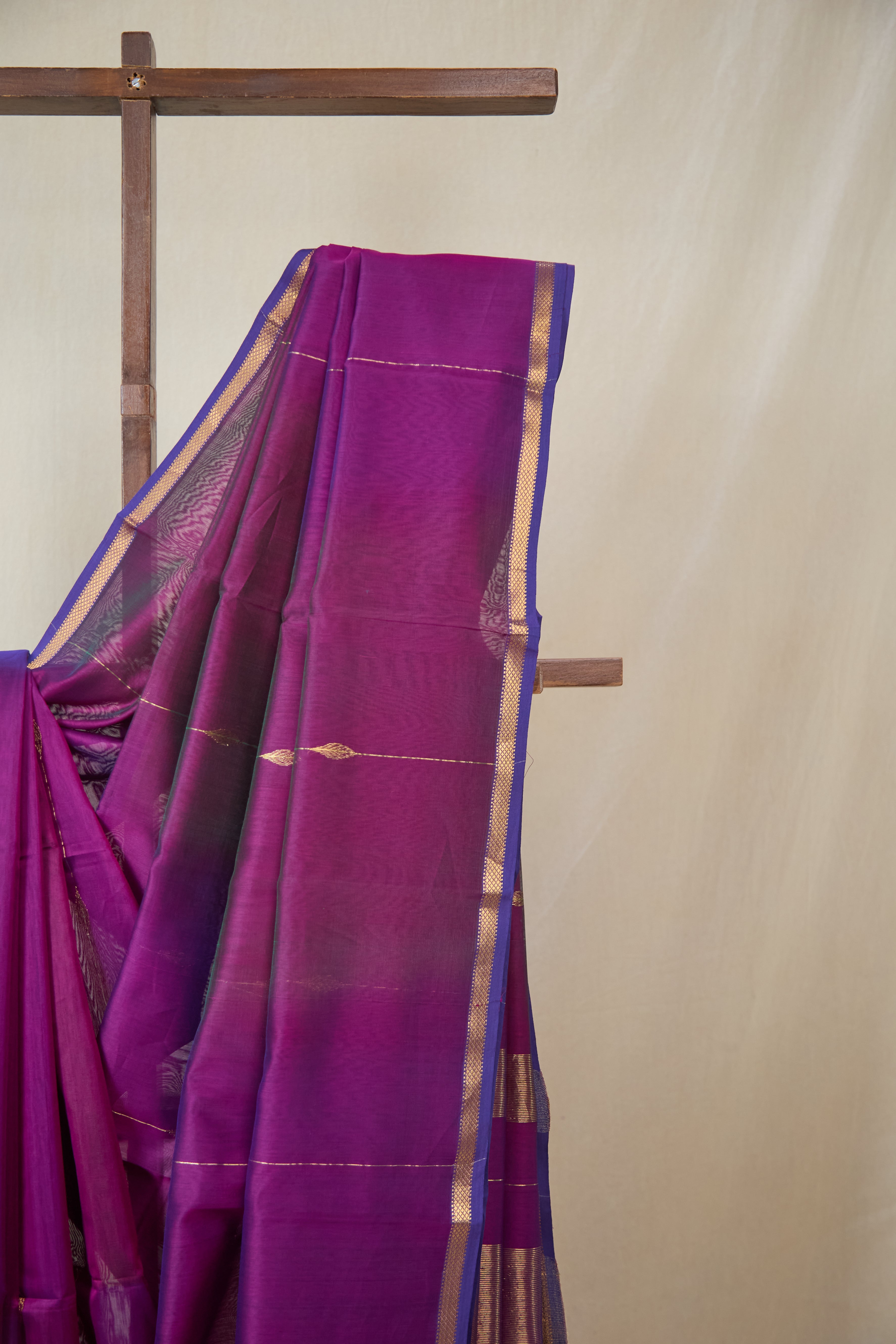 Purple Maheshwari Saree - SRPMS1062