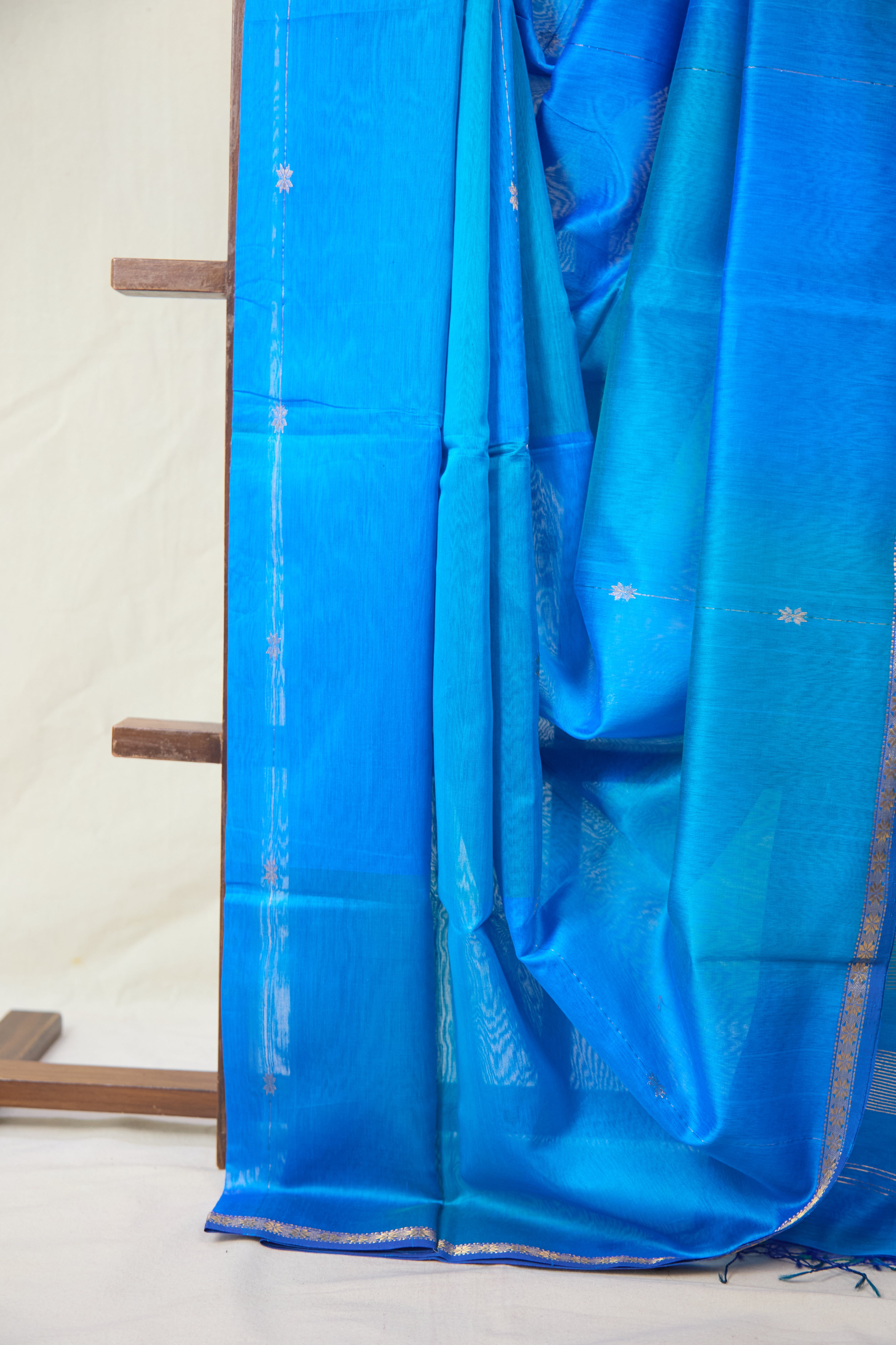 Blue Maheshwari Saree - SRBMS1059