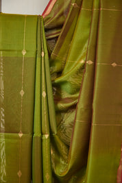 Two Tone Green Maheshwari Saree - SRTTGMS1058