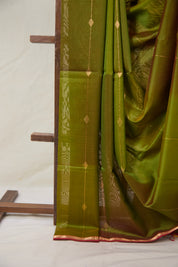 Two Tone Green Maheshwari Saree - SRTTGMS1058