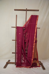 Plum Maheshwari Saree - SRPMS1057