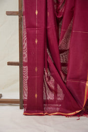 Plum Maheshwari Saree - SRPMS1057