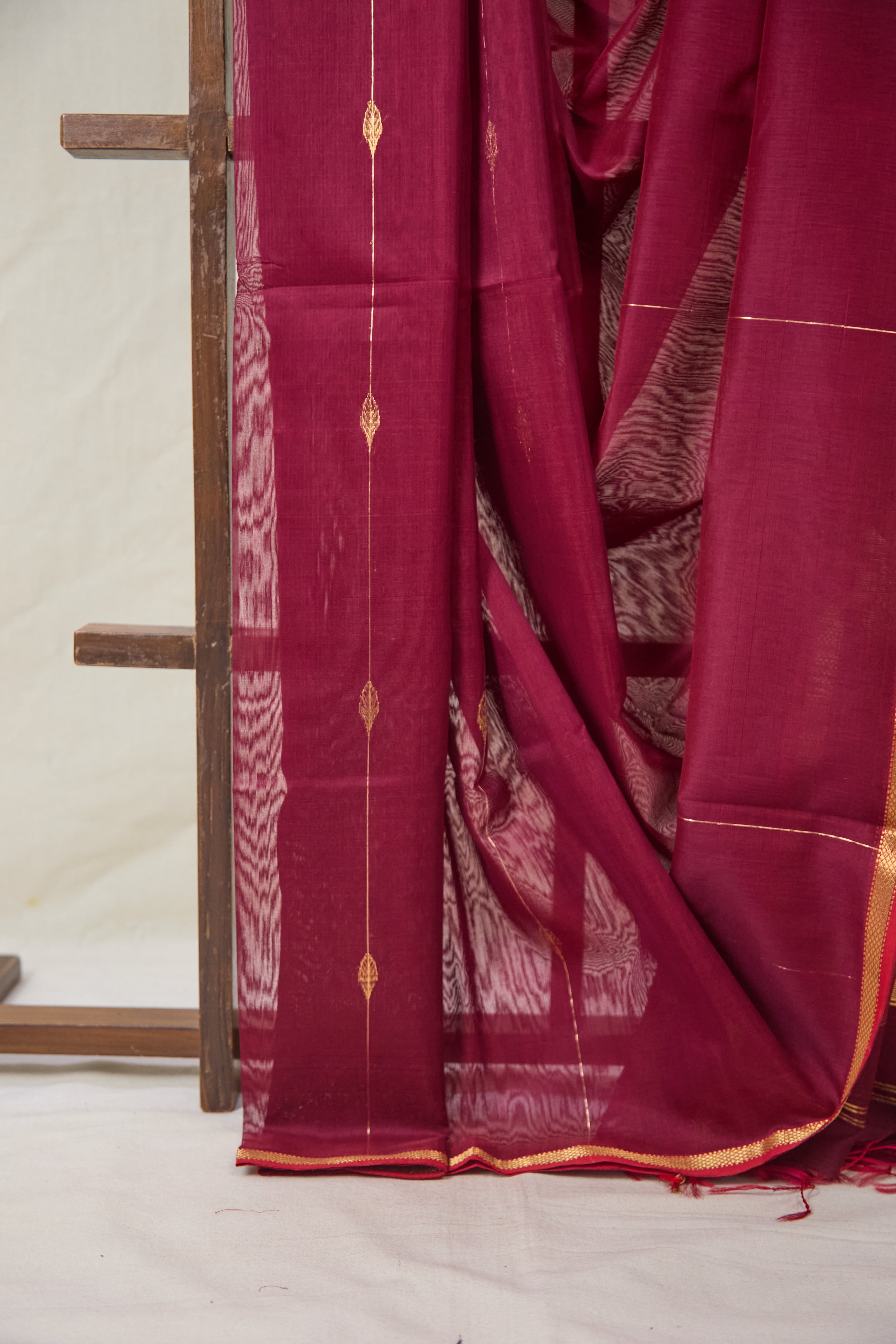 Plum Maheshwari Saree - SRPMS1057