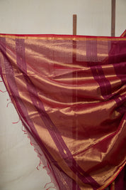 Plum Maheshwari Saree - SRPMS1057