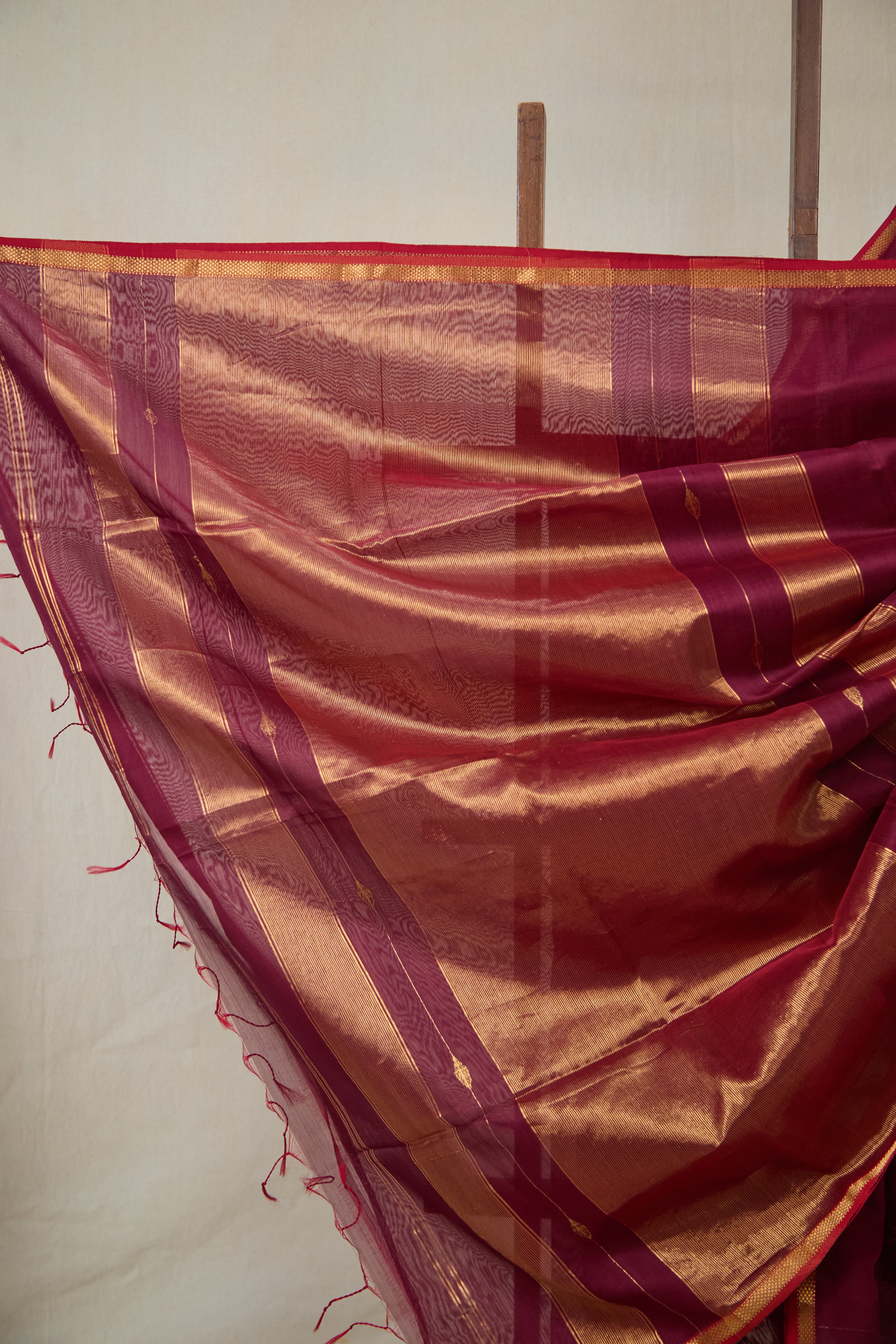 Plum Maheshwari Saree - SRPMS1057