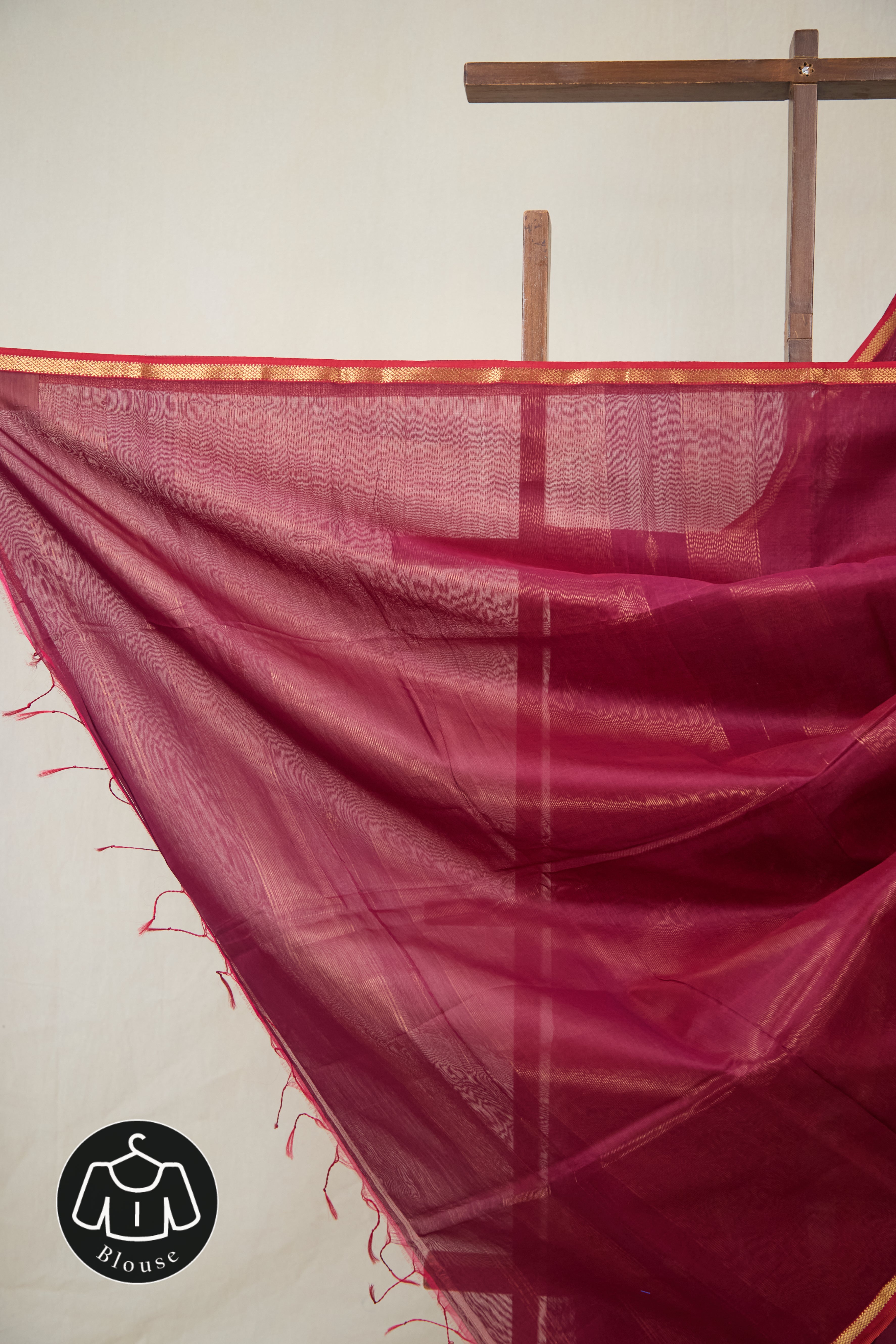 Plum Maheshwari Saree - SRPMS1057