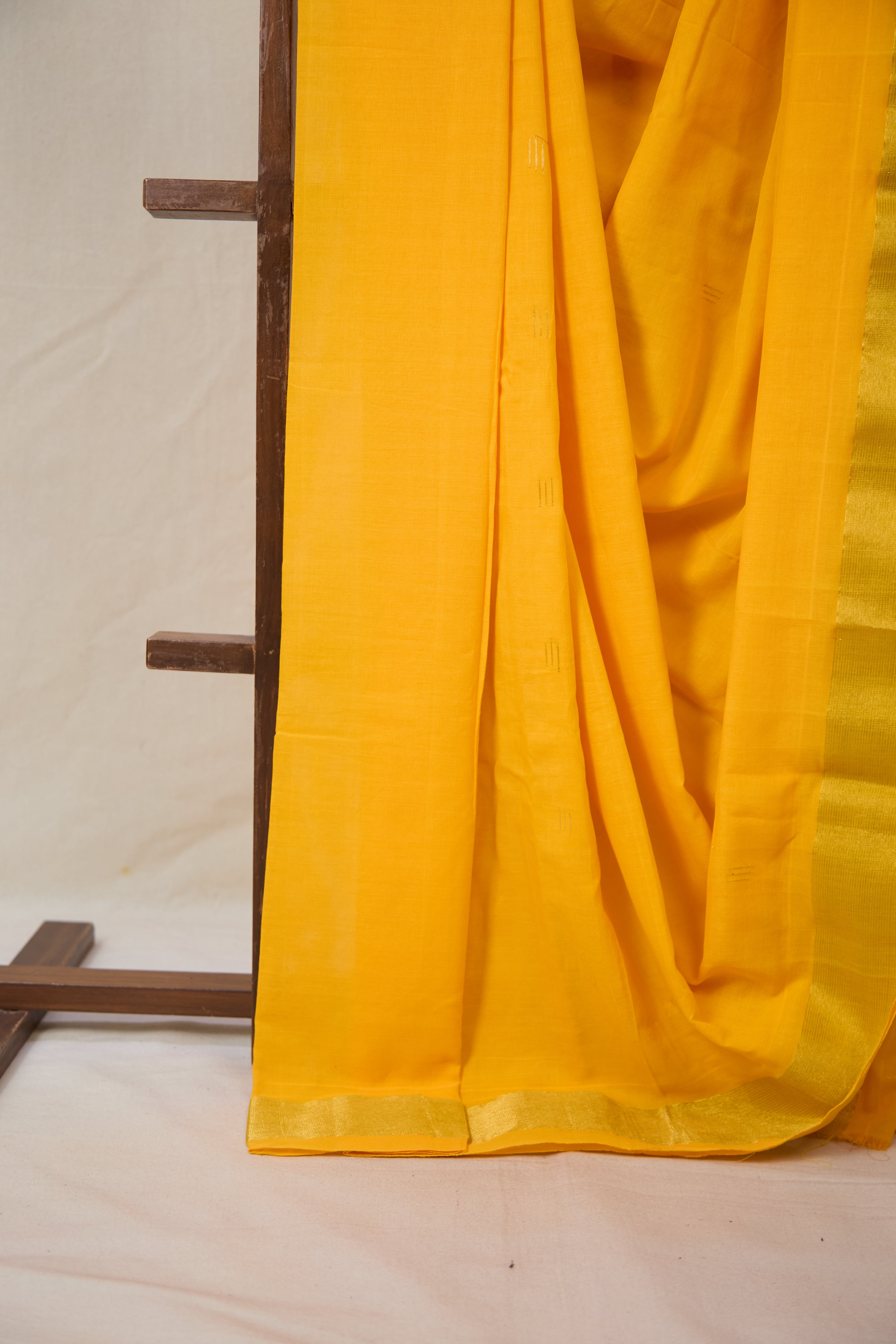 Yellow Cotton Paithani Saree - SRYCPS735