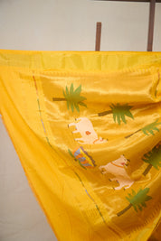 Yellow Cotton Paithani Saree - SRYCPS735