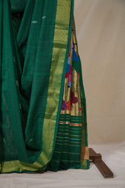 Green Cotton Paithani Saree - SRGCPS734