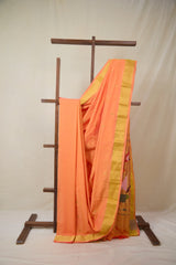 Orange Cotton Paithani Saree - SROCPS733