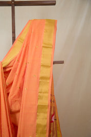 Orange Cotton Paithani Saree - SROCPS733
