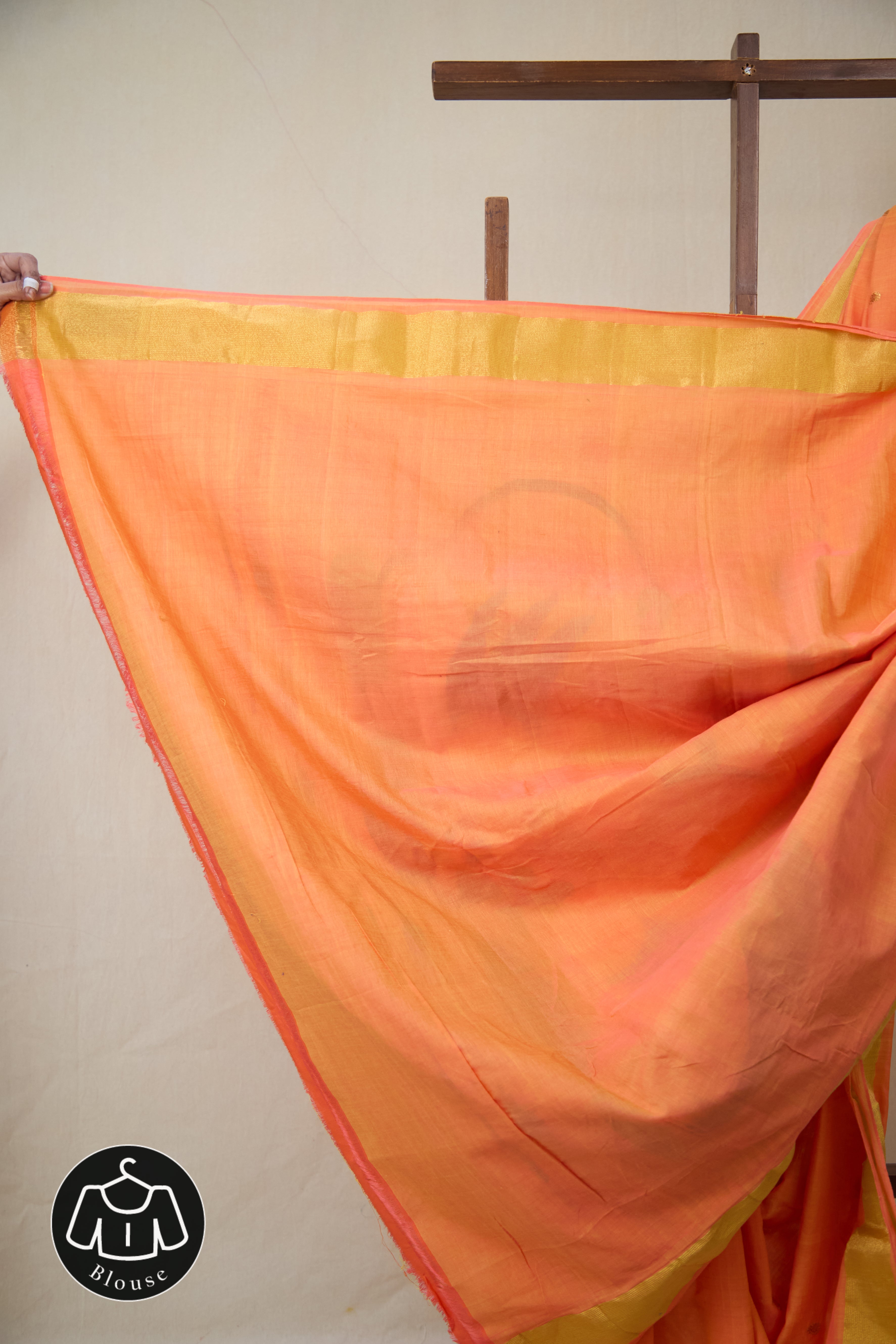 Orange Cotton Paithani Saree - SROCPS733