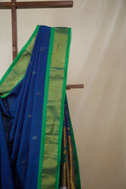 Blue Cotton Paithani Saree - SRBCPS732