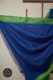 Blue Cotton Paithani Saree - SRBCPS732