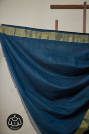 Teal Blue Cotton Paithani Saree - SRTBCPS730