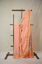 Peach Cotton Paithani Saree - SRPCPS728
