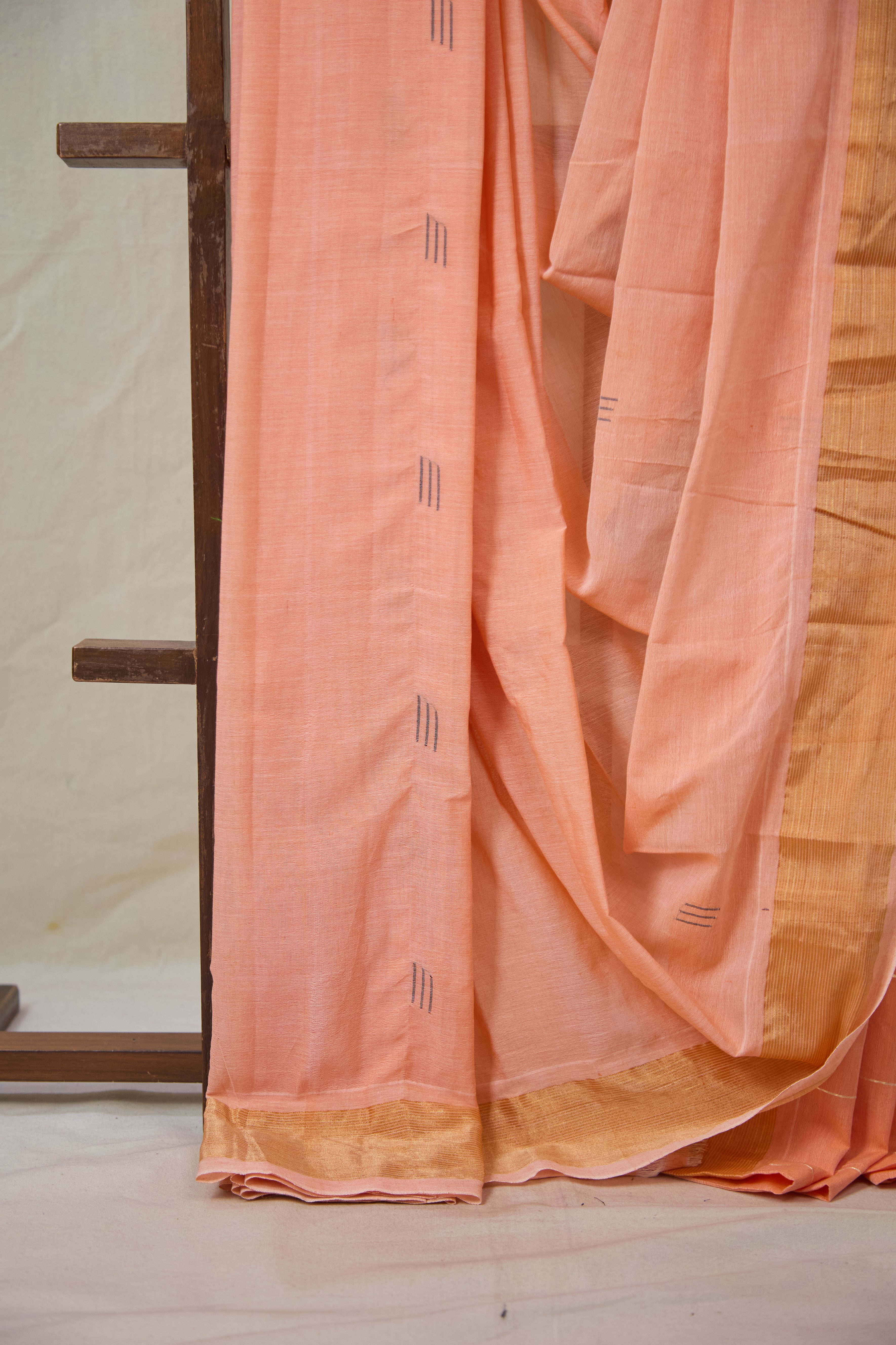 Peach Cotton Paithani Saree - SRPCPS728