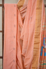 Peach Cotton Paithani Saree - SRPCPS728