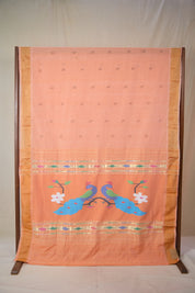 Peach Cotton Paithani Saree - SRPCPS728