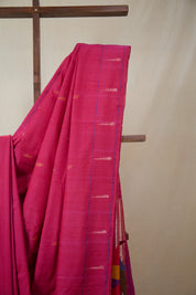 Magenta Cotton Paithani Saree - SRMCPS722