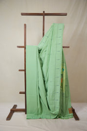 Mint Green Cotton Paithani Saree - SRMGCPS721