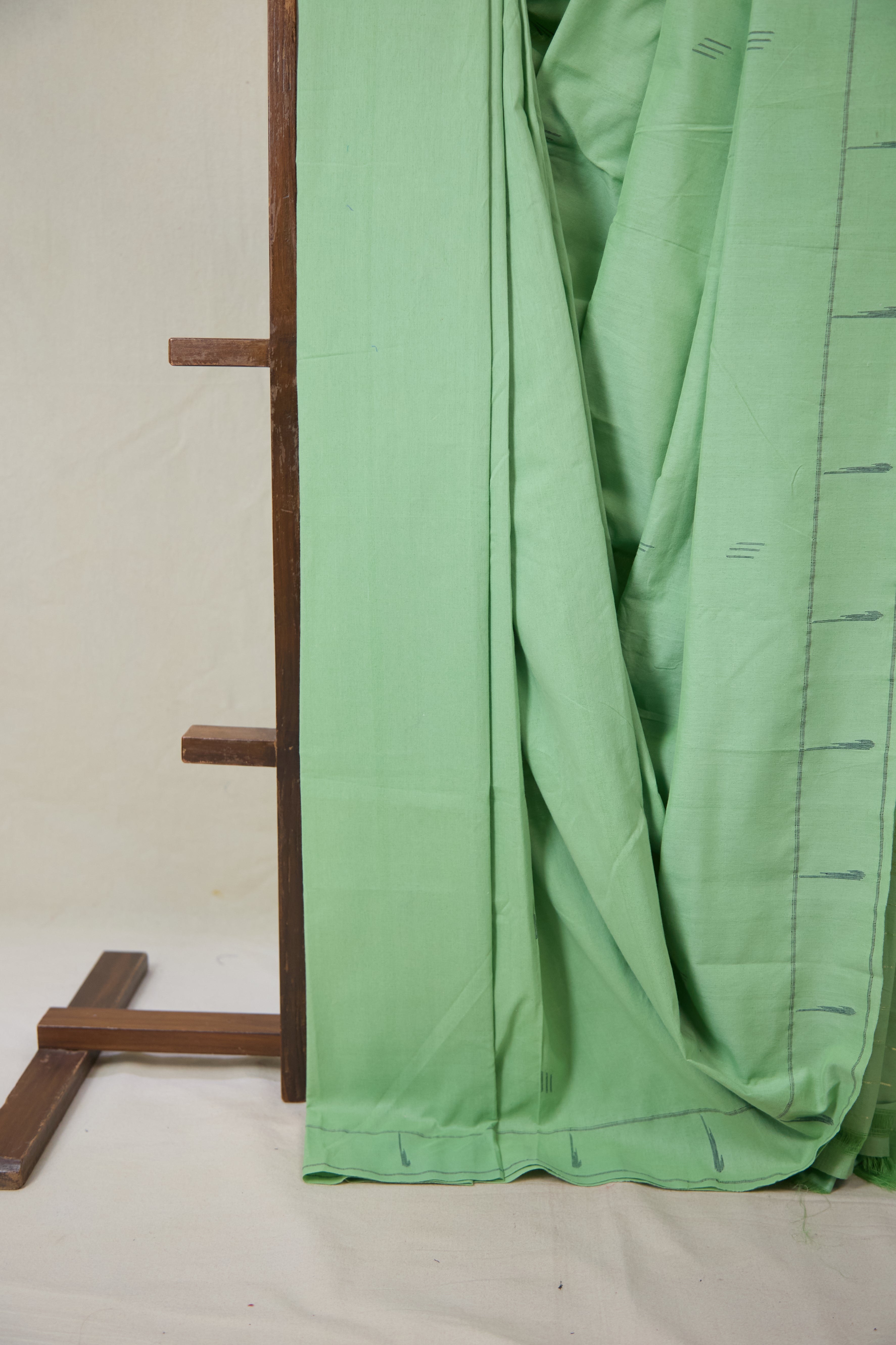 Mint Green Cotton Paithani Saree - SRMGCPS721