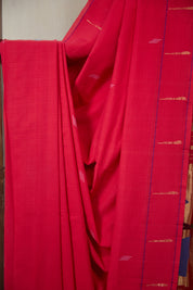 Red Cotton Paithani Saree - SRRCPS723