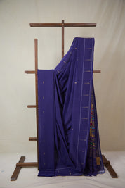 Dark Violet Cotton Paithani Saree - SRDVCPS727