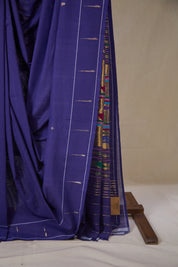 Dark Violet Cotton Paithani Saree - SRDVCPS727