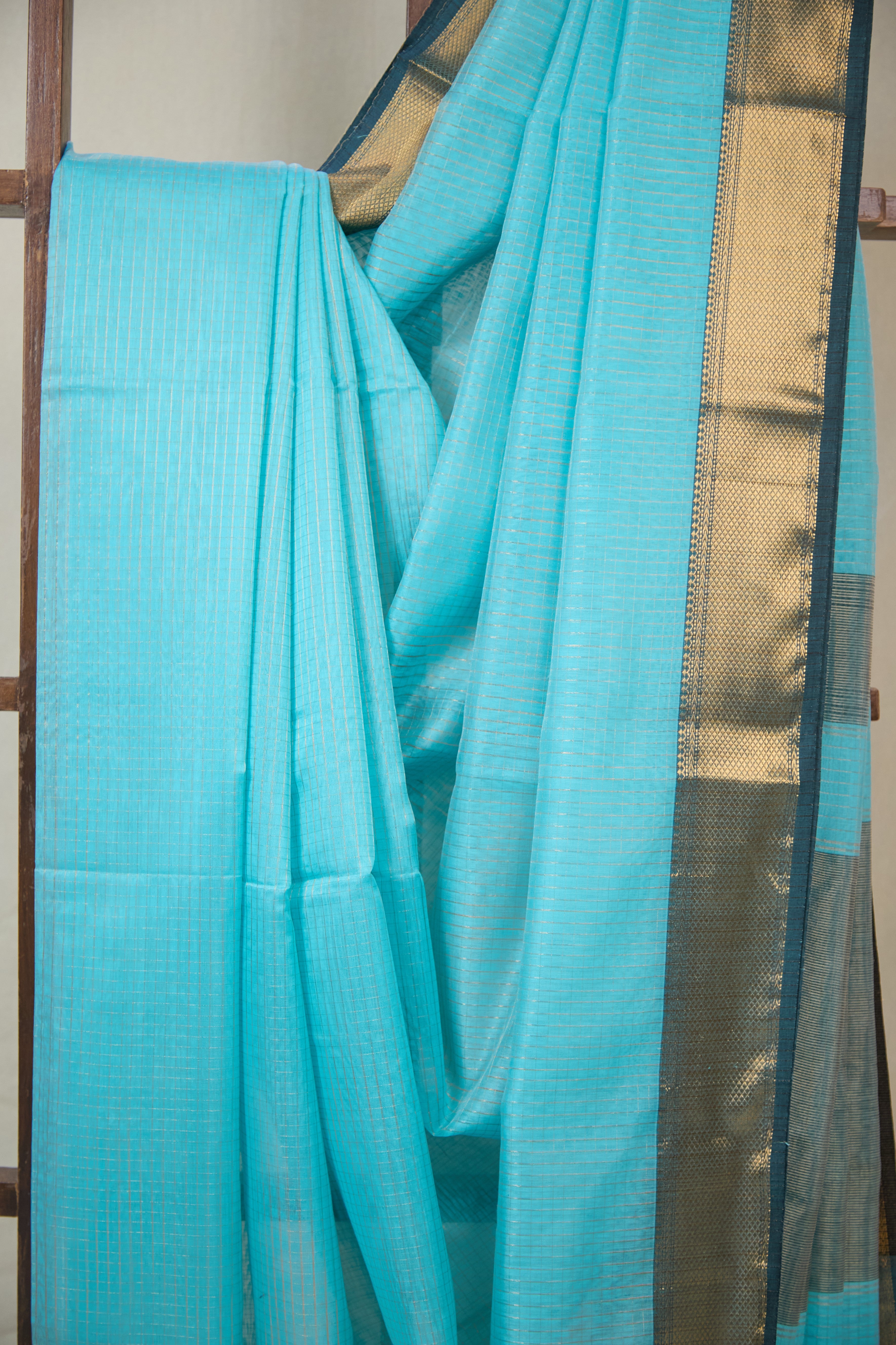 Aqua Maheshwari Saree - SRAMS1077
