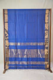 Blue Maheshwari Saree - SRBMS1075
