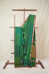 Green Maheshwari Saree - SRGMS1063