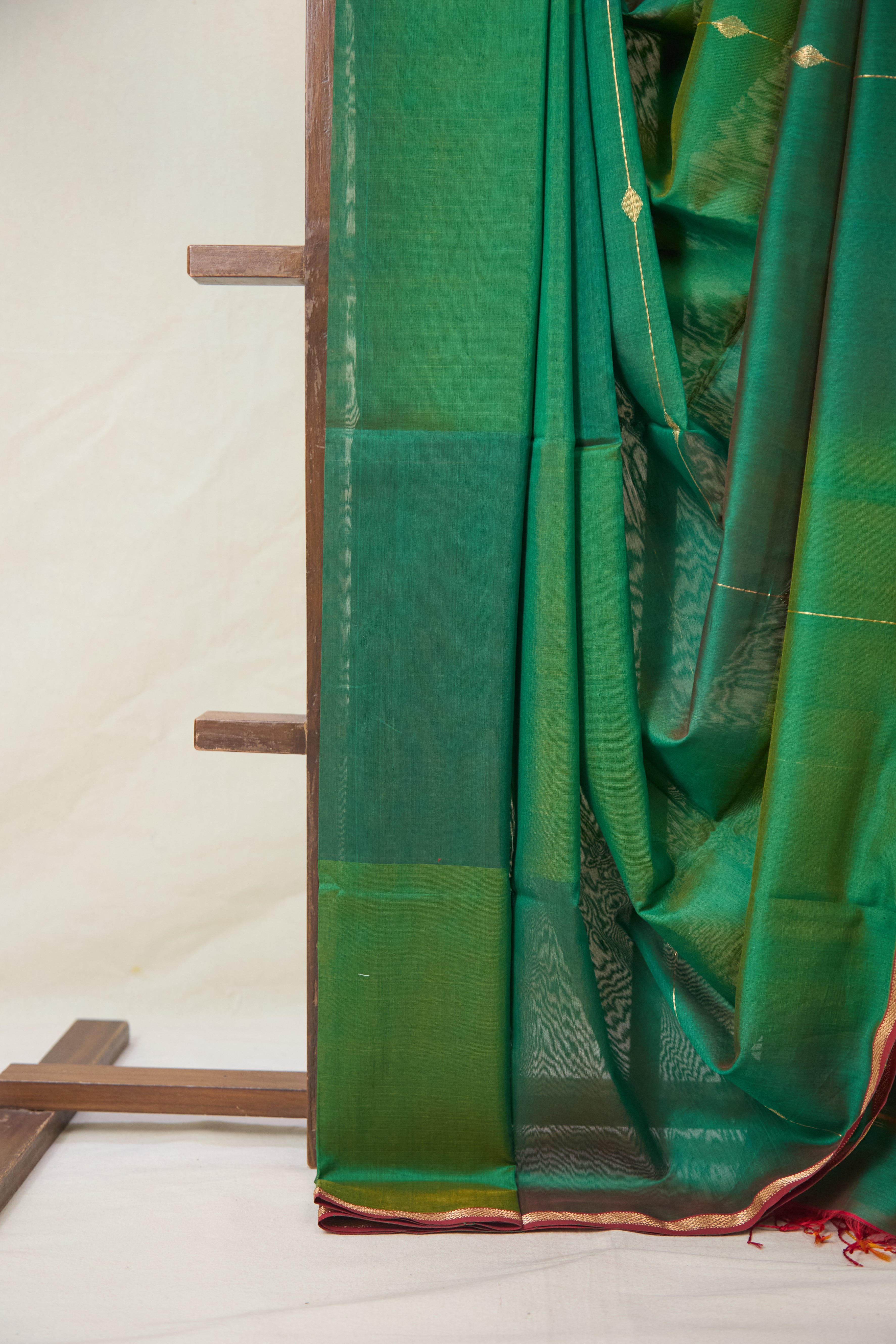 Green Maheshwari Saree - SRGMS1063