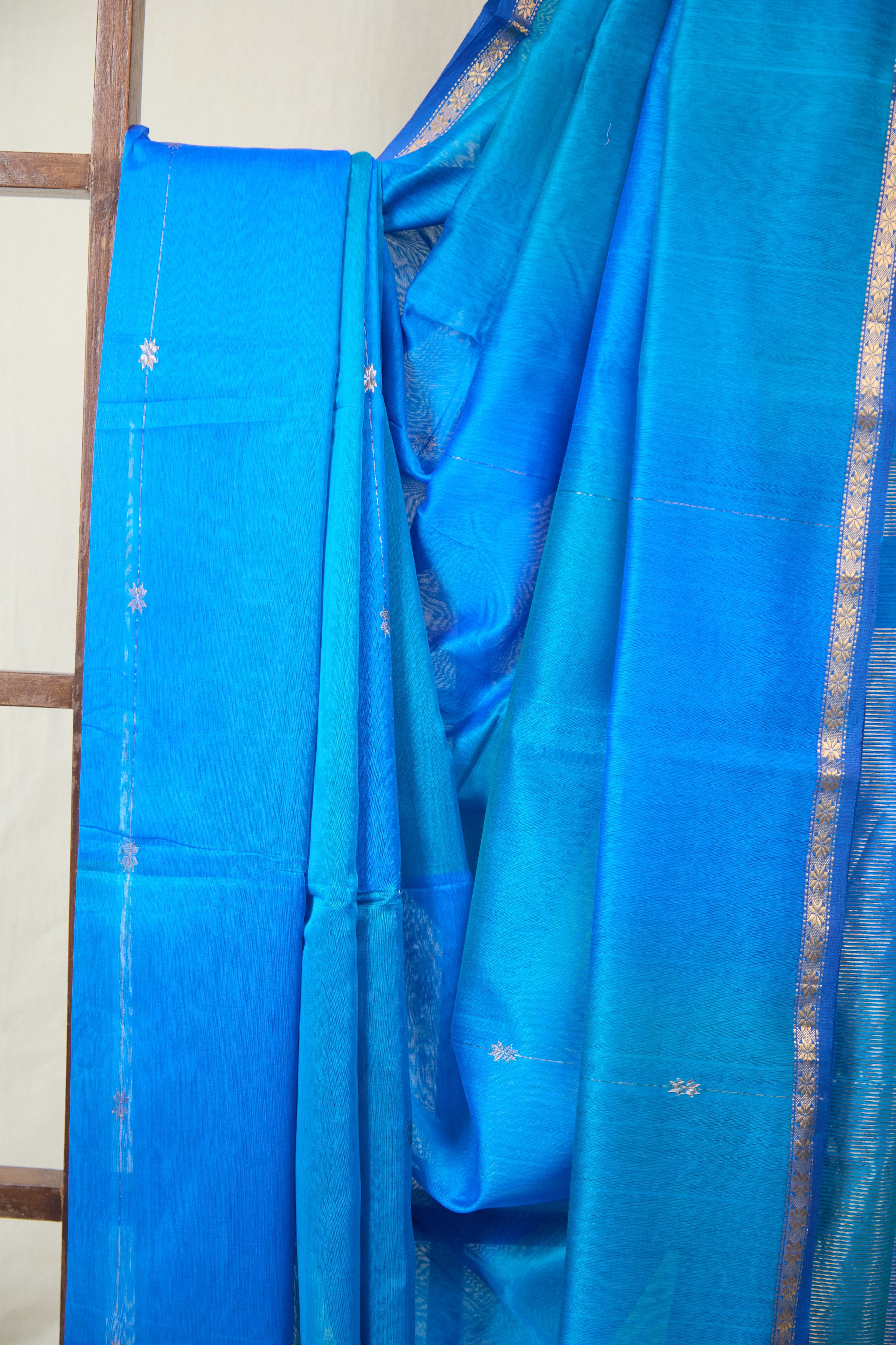 Blue Maheshwari Saree - SRBMS1059
