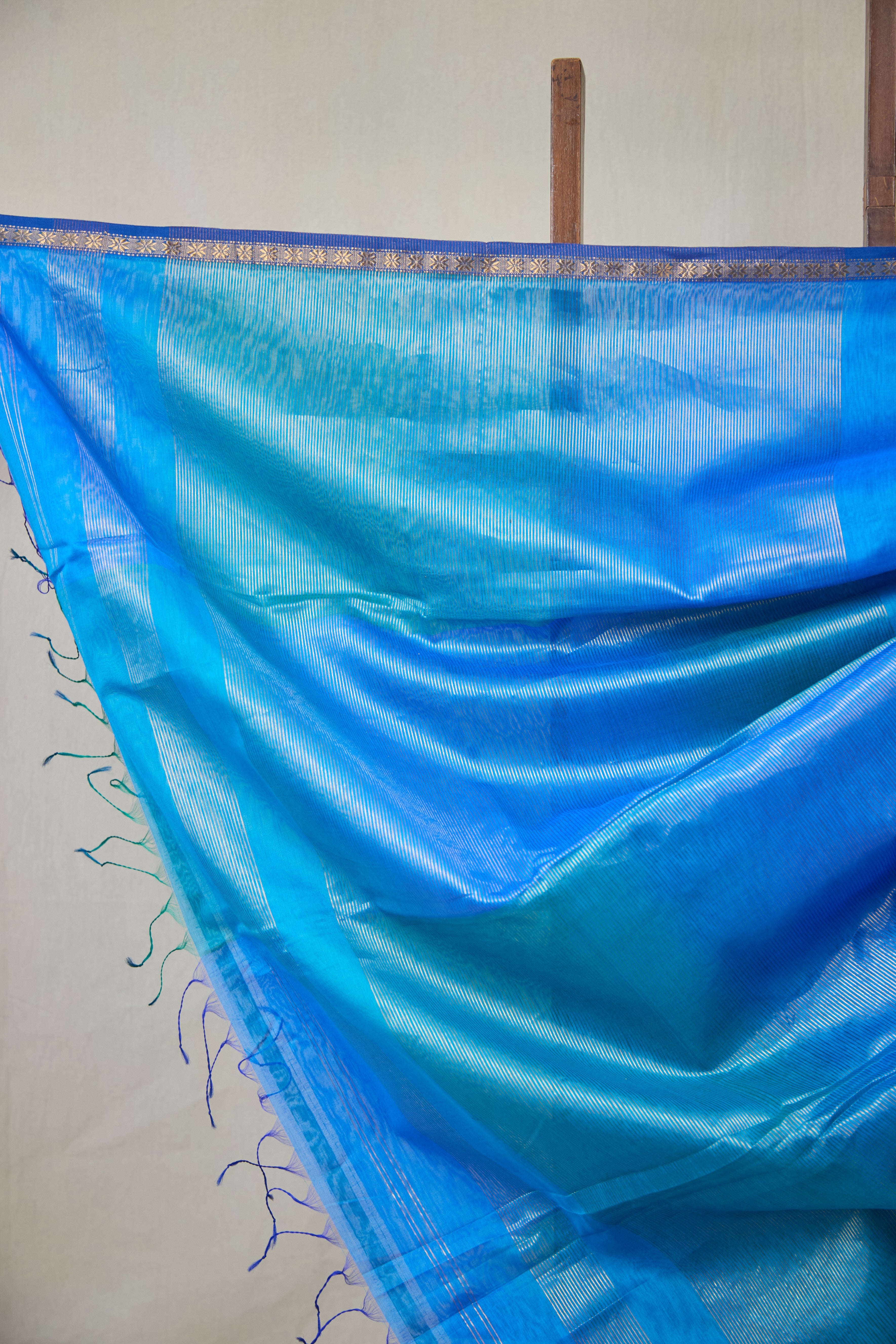 Blue Maheshwari Saree - SRBMS1059