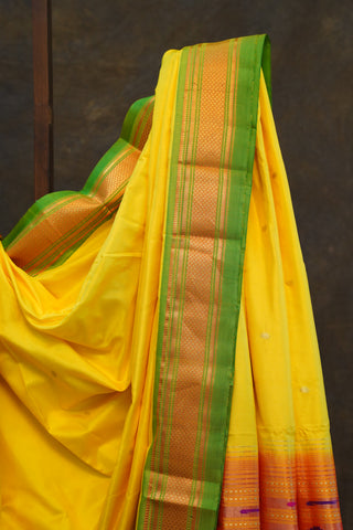 Yellow Silk Paithani Saree - SRYSPS138