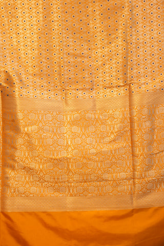Mango Yellow Banarasi Silk Saree - SRMYBSS131