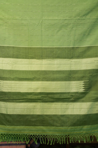 Pista Green Cotton Ilkal Saree With Stripes - SRPGCIS93