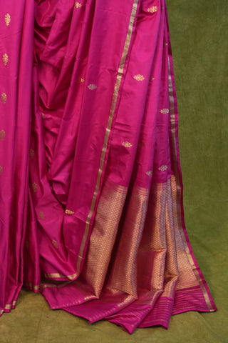 Magenta Banarasi Silk Saree-SRMBSS151