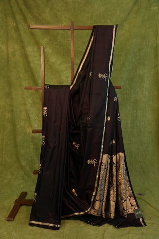 Two Tone Black Banarasi Silk Saree-SRTTBBSS152