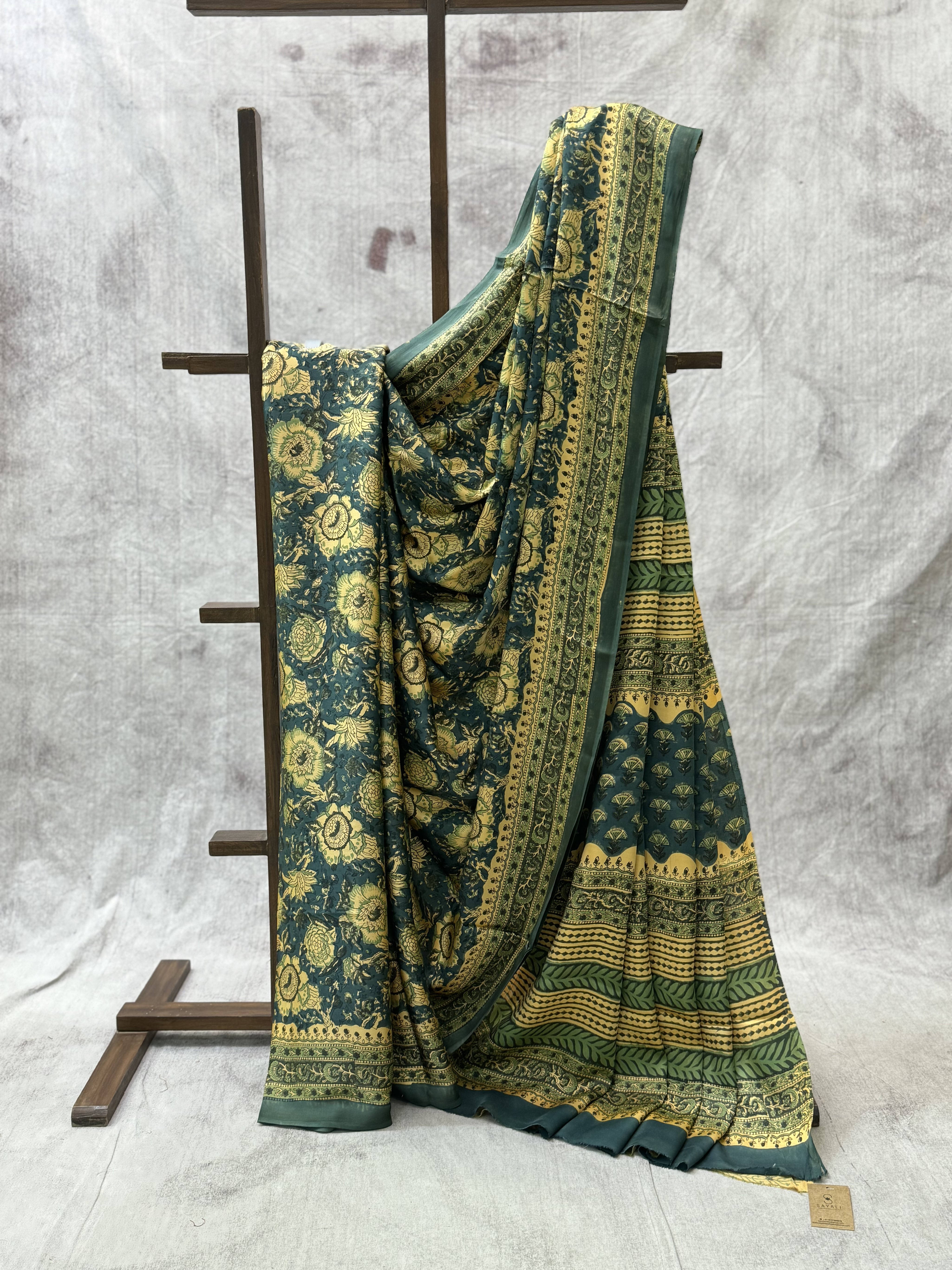 Teal Blue HBP Modal Silk Saree - SRTBMSS199