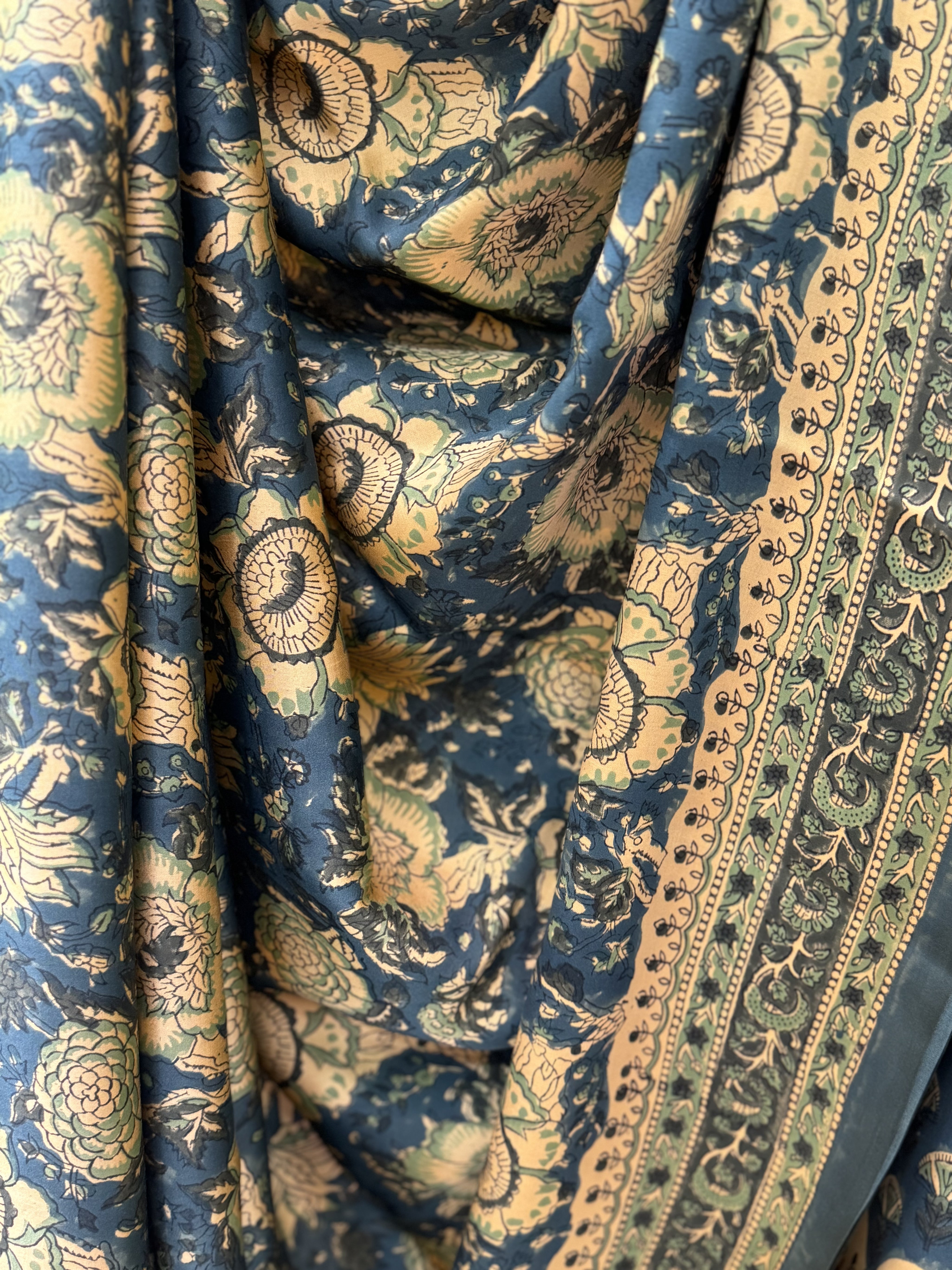 Teal Blue HBP Modal Silk Saree - SRTBMSS199